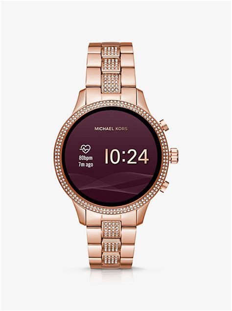 michael kors smartwatch mkt 5052|Gen 4 Runway Pavé Rose Gold.